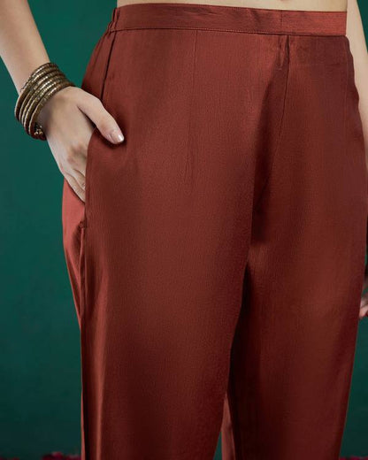 Women Viscose Rayon Kurta Pant Dupatta Set-KYAMSTORE