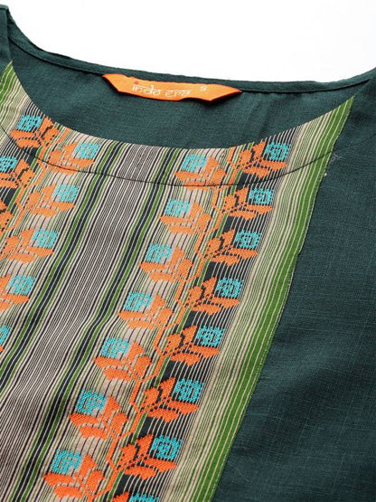 Women Cotton Blend Kurta Palazzo Dupatta Set-KYAMSTORE