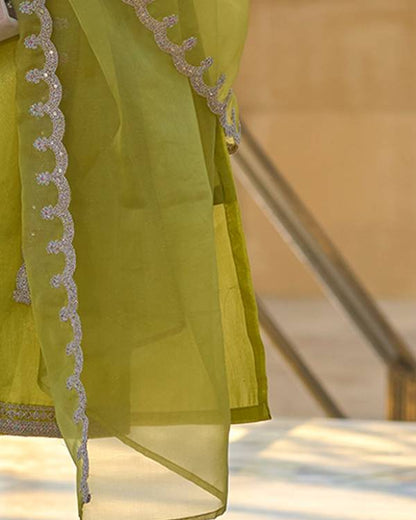 Women Silk Blend Kurta Pant Dupatta Set-KYAMSTORE