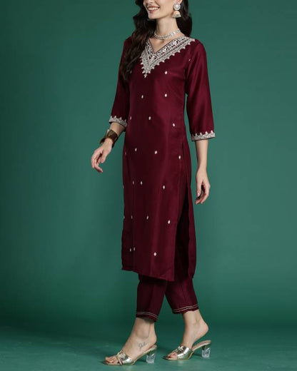 Women Viscose Rayon Kurta Salwar Dupatta Set-KYAMSTORE