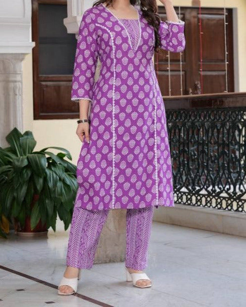 Women Viscose Rayon Kurta Palazzo Set-KYAMSTORE