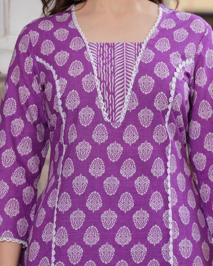 Women Viscose Rayon Kurta Palazzo Set-KYAMSTORE