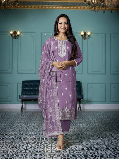 Women Chanderi Kurta Pant Dupatta Set | Delivery: 7 to 12 business days | Limited stocks available | Hurry before Sold Out
