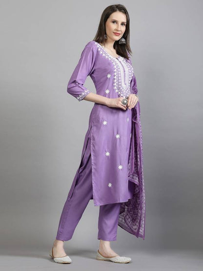 Women Viscose Rayon Kurta Pant Dupatta Set | Delivery: 7 to 10 business days | Limited stocks available | Hurry before Sold Out