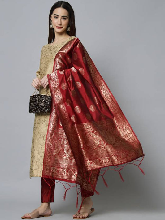 Women Cotton Silk Kurta Pant Set