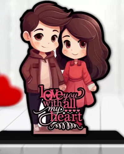 Showpiece Gift Set | Love you with heart-KYAMSTORE