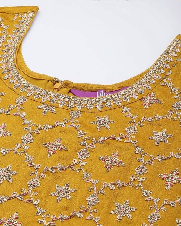Women Silk Blend Kurta Sharara Set-KYAMSTORE