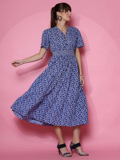 Women Fit and Flare Dress-KYAMSTORE