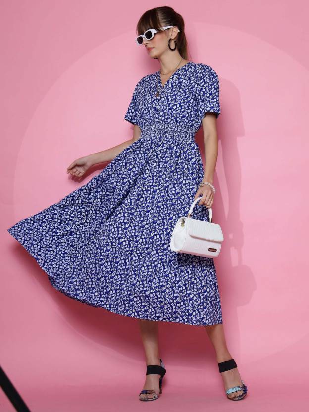 Women Fit and Flare Dress-KYAMSTORE