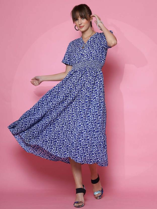 Women Fit and Flare Dress-KYAMSTORE