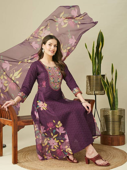 Women Pure Cotton Kurta Pant Dupatta Set | Delivery: 7 to 12 business days | Limited stocks available | Hurry before Sold Out