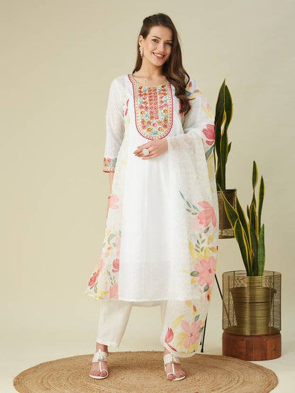 Women Pure Cotton Kurta Pant Dupatta Set | Delivery: 7 to 12 business days | Limited stocks available | Hurry before Sold Out