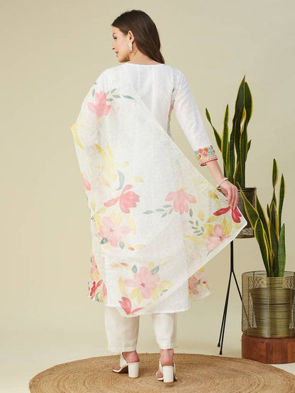 Women Pure Cotton Kurta Pant Dupatta Set | Delivery: 7 to 12 business days | Limited stocks available | Hurry before Sold Out