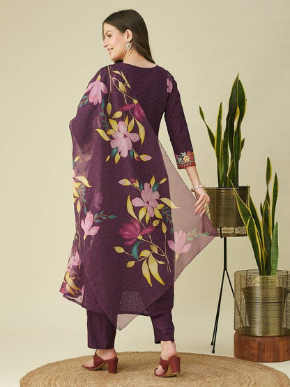 Women Pure Cotton Kurta Pant Dupatta Set | Delivery: 7 to 12 business days | Limited stocks available | Hurry before Sold Out