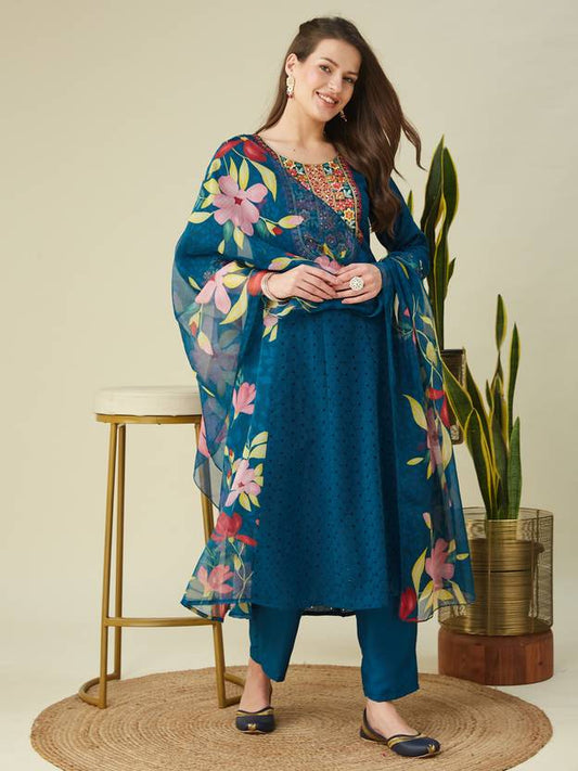 Women Pure Cotton Kurta Pant Dupatta Set | Delivery: 7 to 12 business days | Limited stocks available | Hurry before Sold Out