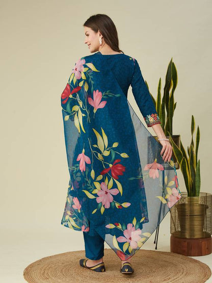 Women Pure Cotton Kurta Pant Dupatta Set | Delivery: 7 to 12 business days | Limited stocks available | Hurry before Sold Out