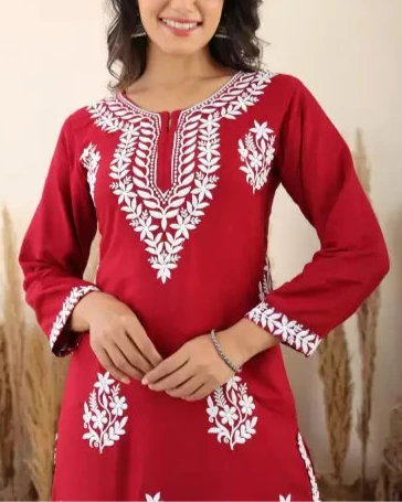 Women Cotton Rayon Kurti Palazzo Set (Colors Variants)-KYAMSTORE