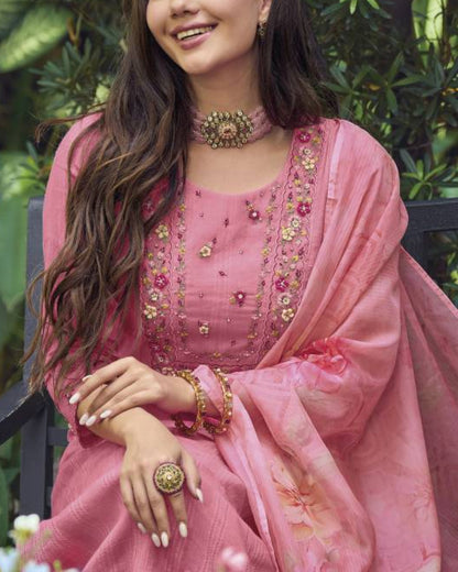 Women Pure Cotton Kurta Pant Dupatta Set-KYAMSTORE