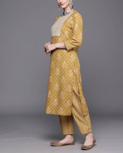 Women Pure Cotton Kurta Pant Set-KYAMSTORE