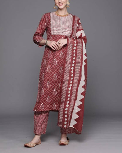 Women Pure Cotton Kurta Pant Set-KYAMSTORE