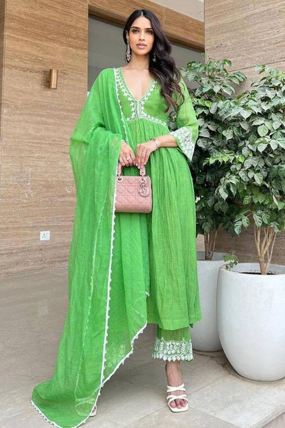 Women Cotton Rayon Kurta Pant Dupatta Set | Delivery: 7 to 12 business days | Limited stocks available | Hurry before Sold Out
