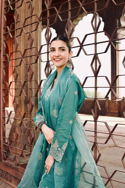 Women Chanderi Kurta Pant Dupatta Set | Delivery: 7 to 12 business days | Limited stocks available | Hurry before Sold Out
