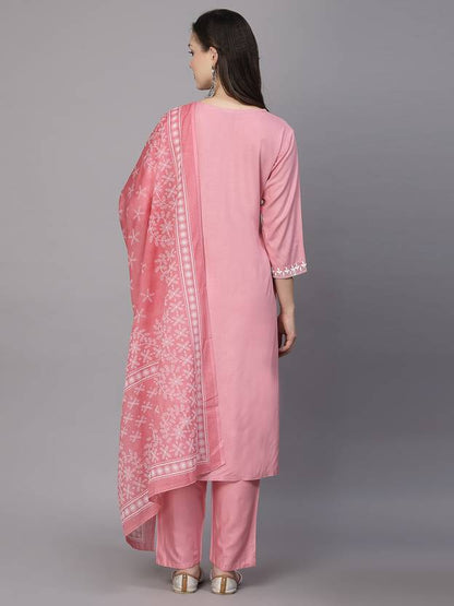 Women Viscose Rayon Kurta Pant Dupatta Set | Delivery: 7 to 10 business days | Limited stocks available | Hurry before Sold Out