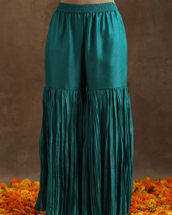 Women Silk Blend Kurta Sharara Set-KYAMSTORE