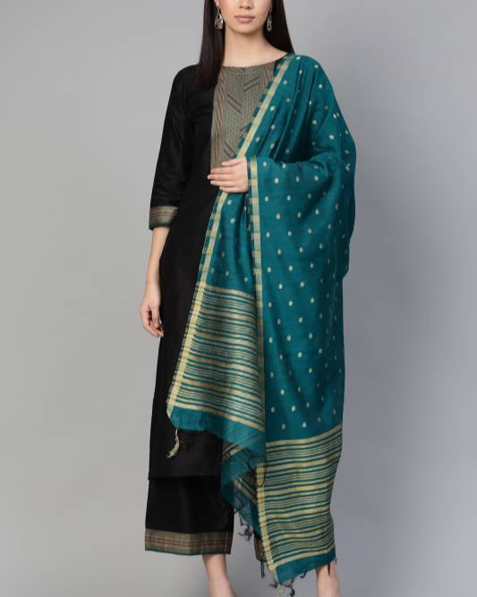 Women Cotton Blend Kurta Palazzo Set-KYAMSTORE