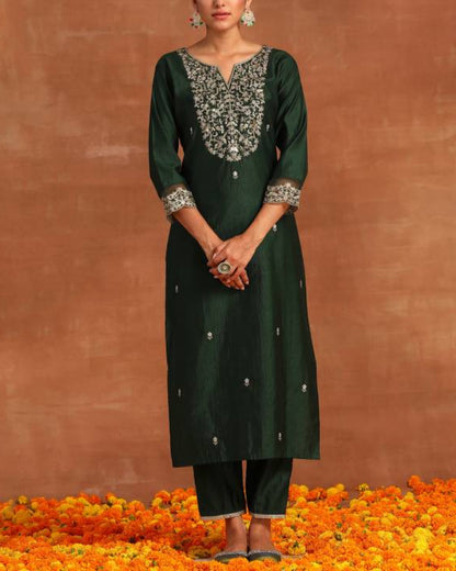 Women Viscose Rayon Kurta Pant Dupatta Set-KYAMSTORE
