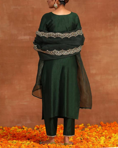 Women Viscose Rayon Kurta Pant Dupatta Set-KYAMSTORE