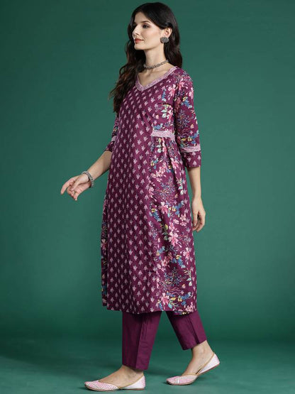 Women Pure Cotton Kurta Pant Dupatta Set | Delivery: 10 to 12 business days | Limited stocks available