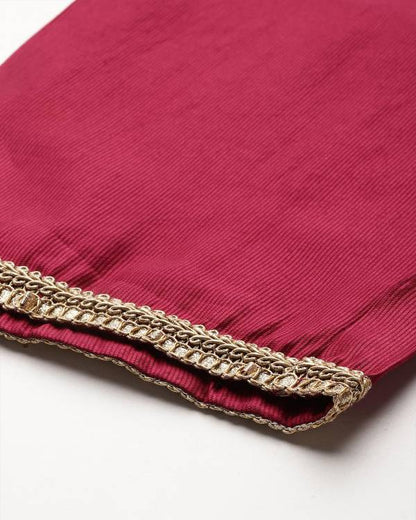 Women Viscose Rayon Kurta Pant Dupatta Set-KYAMSTORE