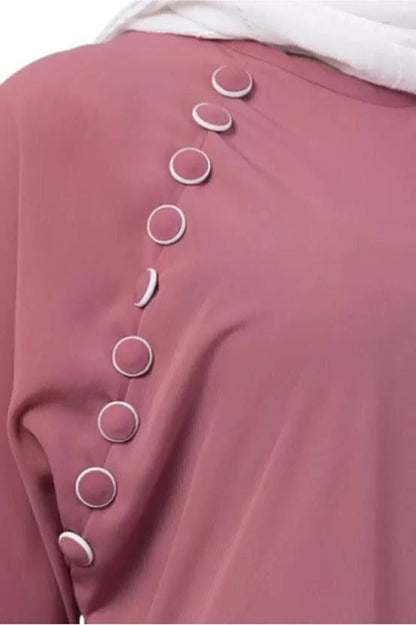 Crepe Solid Burqa With Hijab