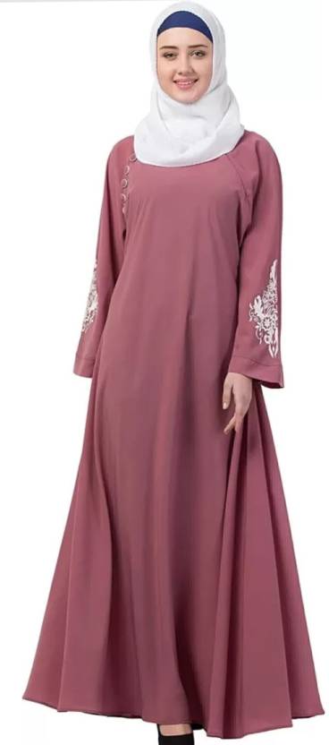 برقع كريب سادة مع حجاب