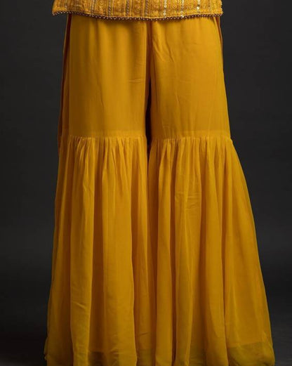 Women Georgette Kurti Sharara Set-KYAMSTORE