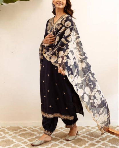 Women Viscose Rayon Kurta Salwar Dupatta Set-KYAMSTORE