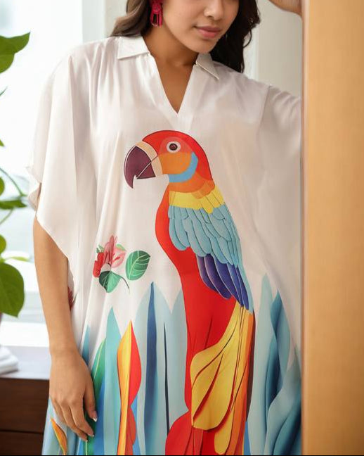 Women Cotton Blend Kaftan Pant Set-KYAMSTORE
