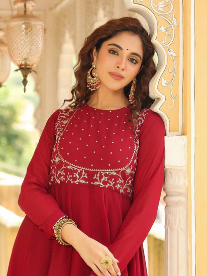 Women Georgette Kurta Palazzo Dupatta Set | Delivery: 10 to 12 business days | Limited stocks available
