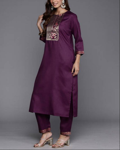 Women Pure Cotton Kurta Pant Dupatta Set-KYAMSTORE