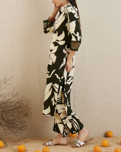 Women Viscose Rayon Kurta Pant Set-KYAMSTORE