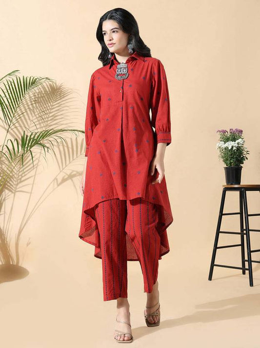 Women Cotton Blend Kurta Pant Set | Delivery: 10 to 12 business days | Limited stocks available