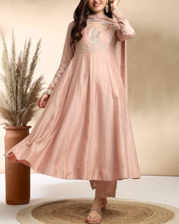 Women Silk Blend Kurta Pant Dupatta Set-KYAMSTORE