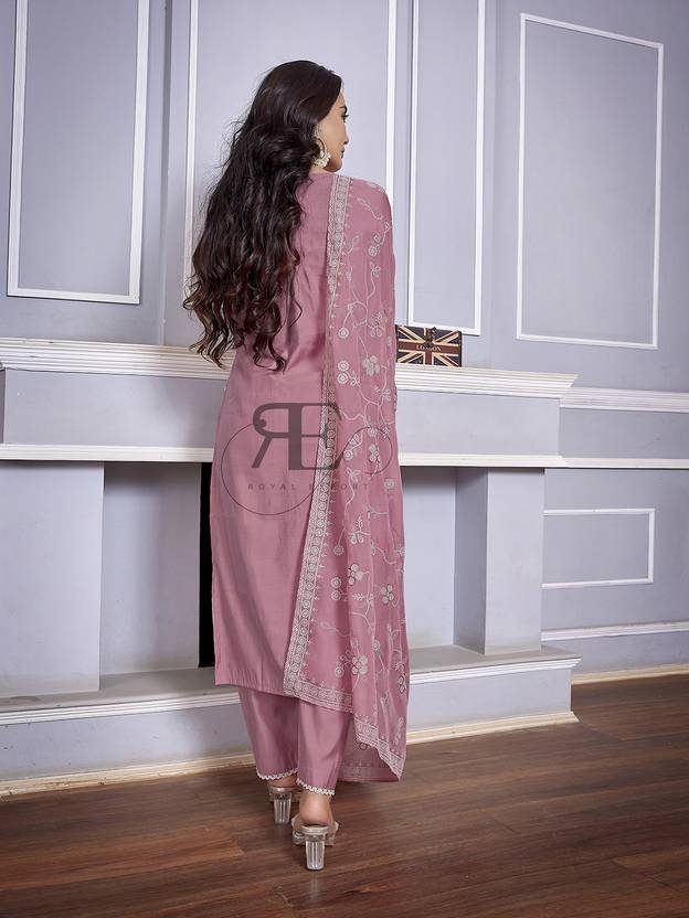 Women Chanderi Kurta Pant Dupatta Set | Delivery: 7 to 12 business days | Limited stocks available | Hurry before Sold Out