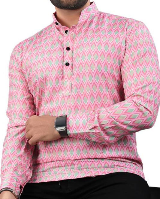 Men Printed Viscose Rayon Straight Kurta-KYAMSTORE