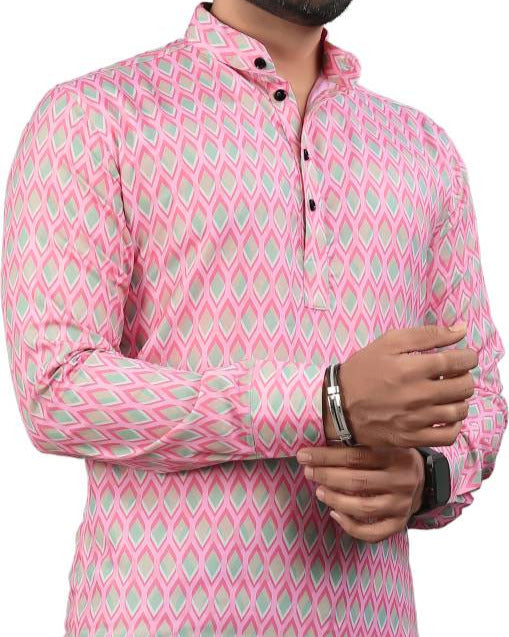 Men Printed Viscose Rayon Straight Kurta-KYAMSTORE