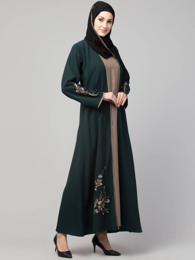 Nida Matte Solid Burqa With Hijab