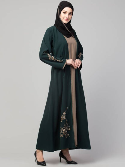 Nida Matte Solid Burqa With Hijab