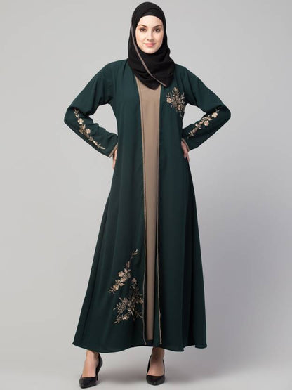 Nida Matte Solid Burqa With Hijab