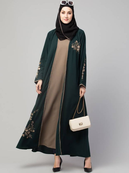 Nida Matte Solid Burqa With Hijab
